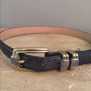VTG Brighton belt black leather size small 28